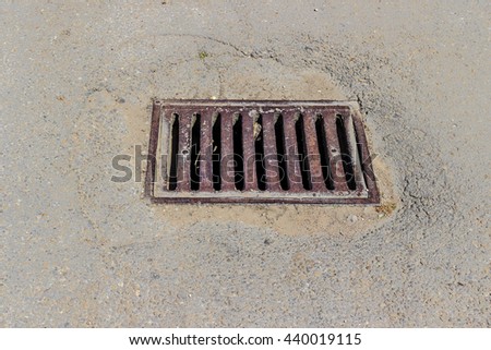 The streets sewer grates