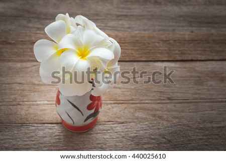 Plumeria flower vase
