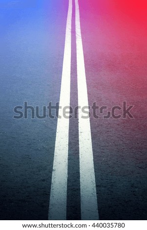 Dividing lines on the highway