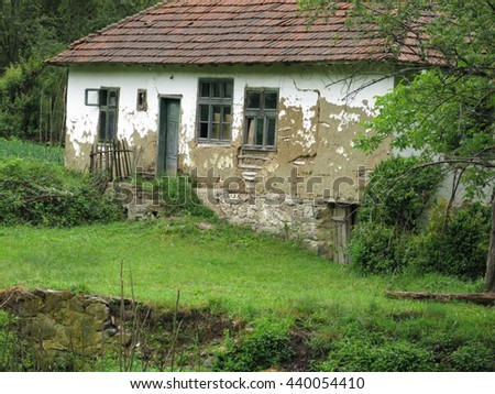 old rural house demolished
