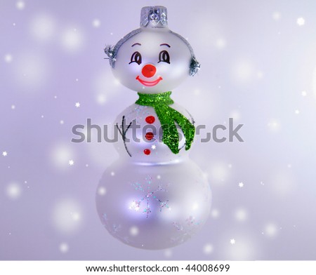  smiling snowman ornament