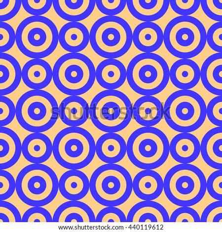 Seamless pattern with symmetric geometric ornament. Ripples abstract background. Repeated circles wallpaper. Vector illustration