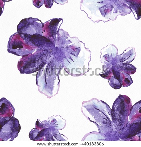 Watercolor seamless pattern Watercolor seamless bright background from picturesque tropical flowers.Floral clip art with colors and layers effect!Summer hawaiian seamless pattern