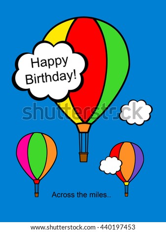 Hot Air Balloons - Happy Birthday!
