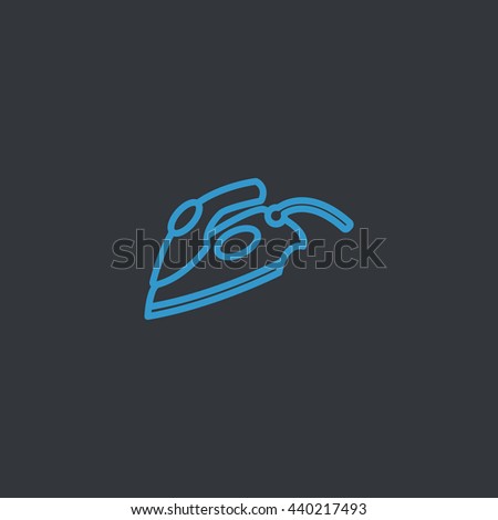 smoothing iron icon vector art eps jpg logo sign