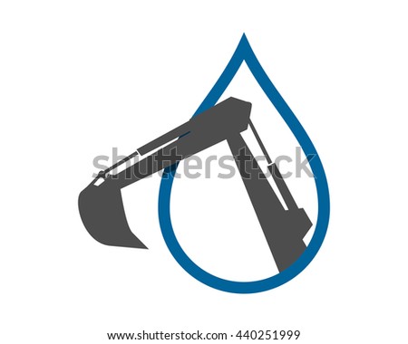 excavator droplet excavation machinery heavy image vector icon logo silhouette