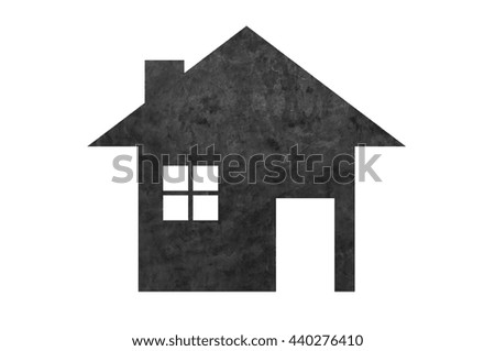 house icon from brick stone texture background as symbol of mortgage,Dream house on nature background, isolated on white