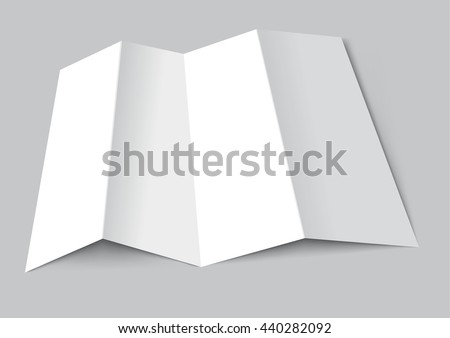 Folded paper mockup realistic template Royalty-Free Stock Photo #440282092