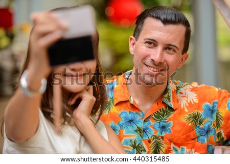 Couple taking picture
