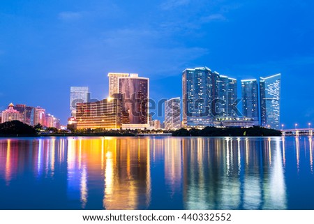 Macau skyline at night
