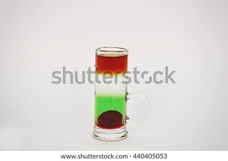 cocktail cubina isolated on the white background
