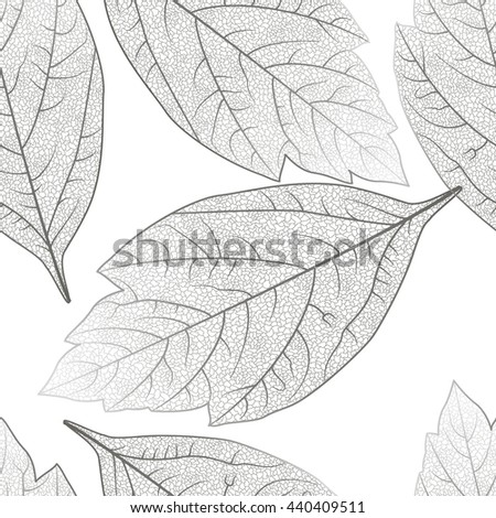 Seamless pattern with leaves. Vector, EPS 10.