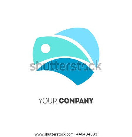Company logo. Abstract water drop logo. Design element.