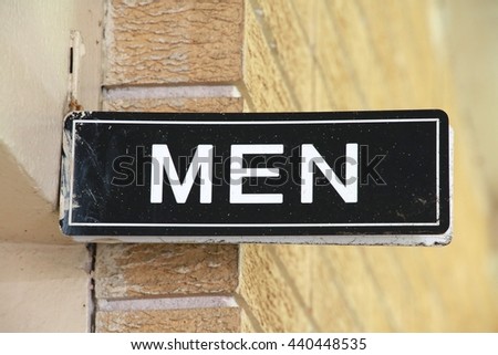 Men's Bathroom Sign