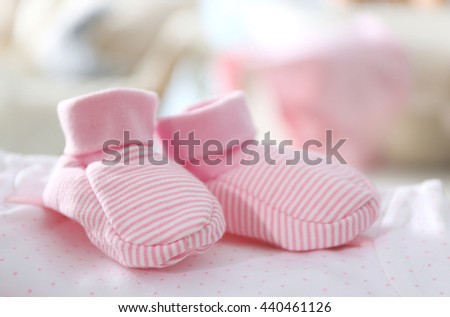 Baby bootees, close up