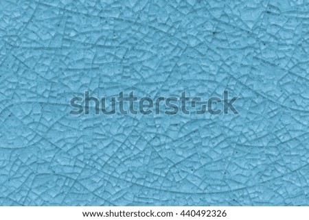 Abstract of blue crack ceramic tile glass texture background