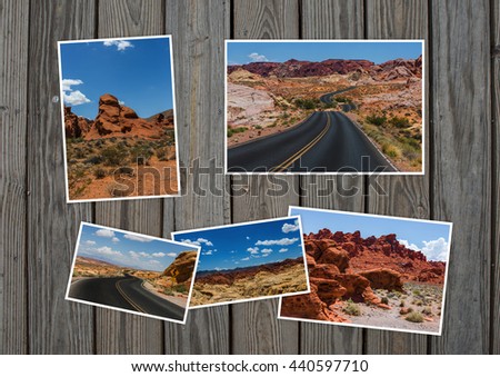 Valley of Fire background collage with several shots