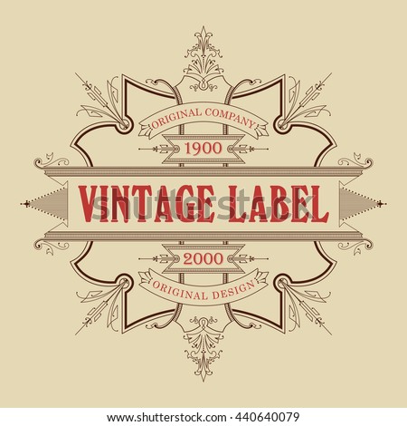 Vintage typographic label premium - vector