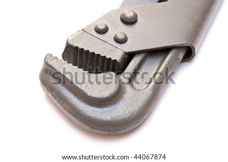 Adjustable wrench isolated on white background