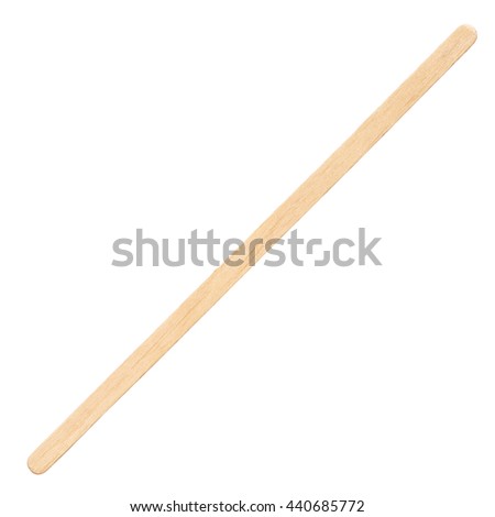 Wooden stick stirrers sticks on an isolated white background Royalty-Free Stock Photo #440685772