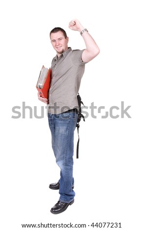 casual guy isolated over white background