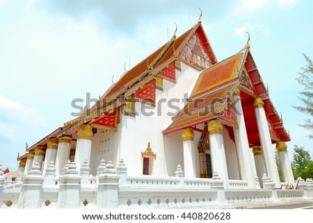 Viharn Wat phra si sanphet , The temple of royal family. Ayutthaya , Thailand.