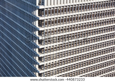 Exterior office skyscraper building texture with many windows