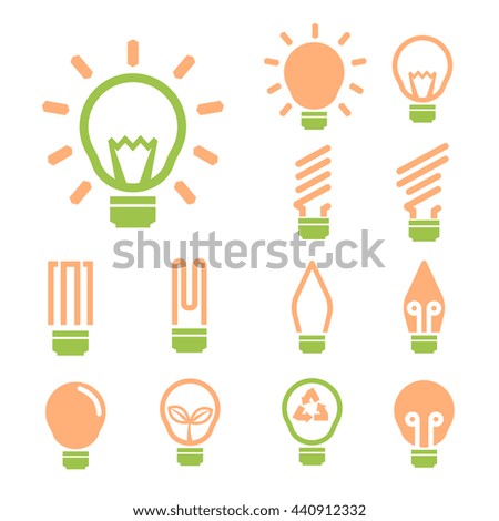 bulb icon set