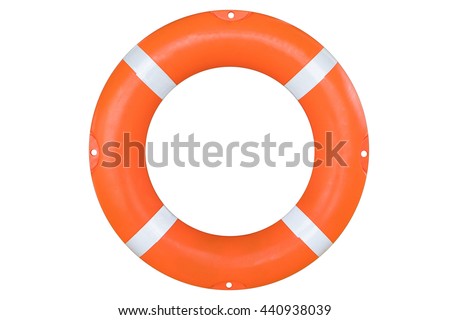 Safety equipment, Life buoy or rescue buoy isolate on white background with clipping path Royalty-Free Stock Photo #440938039