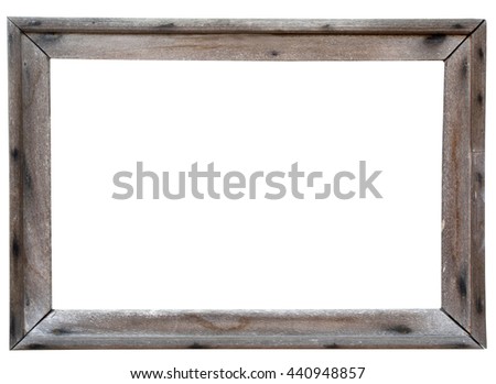 wood frame on white background             