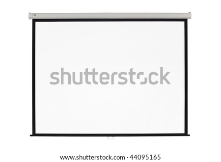 white screen projector clean background Royalty-Free Stock Photo #44095165