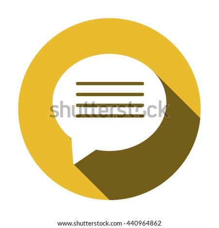 Speech bubble  icon,  isolated. Flat  design.