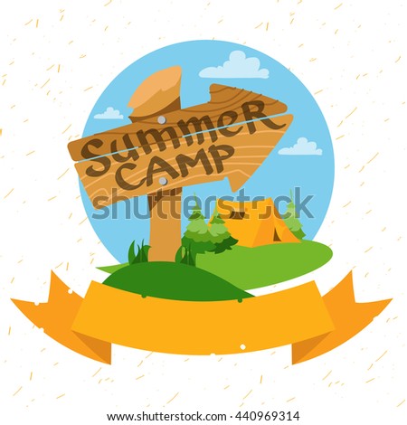 Tourism logo. Hiking, climbing, traveling color illustration.