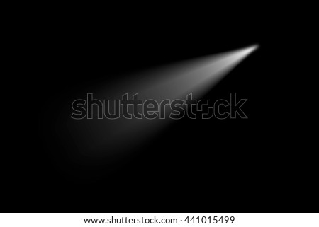 flashlight beam on black Royalty-Free Stock Photo #441015499