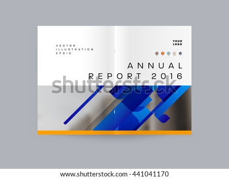 Geometric Cover Background, Brochure Template Layout for Annual Report or Magazine Design. A4 Booklet. Triangular or Polygonal Structures. Vector Illustration.