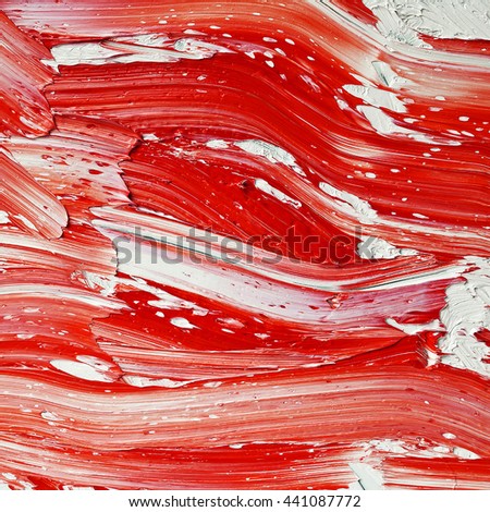 white and red oil paint brush strokes texture background