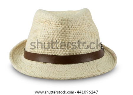 Straw hat isolated on white background Royalty-Free Stock Photo #441096247