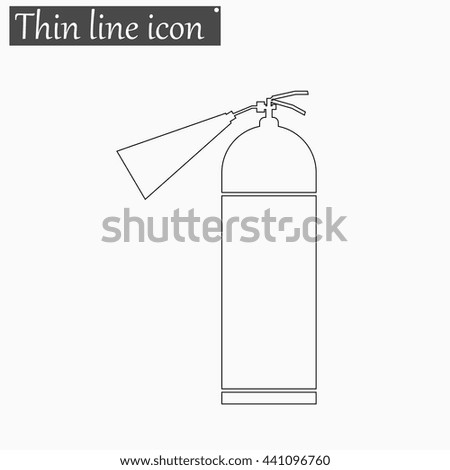 fire extinguisher icon Vector Style thin line