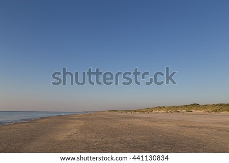 Sand beach close to Blokhus in Jutland, Denmark