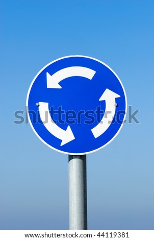 round turn only one way sign