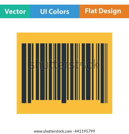 Bar code icon. Flat design. Vector illustration.