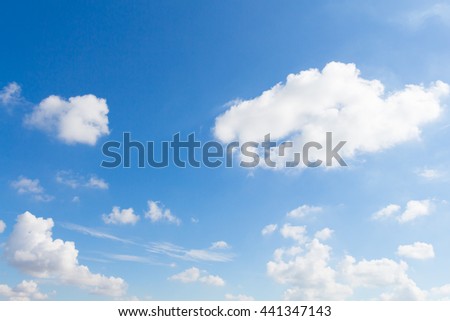Blue Sky with clouds design for background with copy space on sky