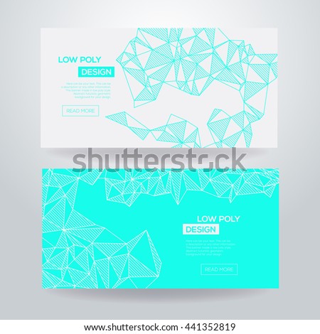 Abstract futuristic low poly background with connecting dots and lines. Connection structure. Vector science polygonal design.