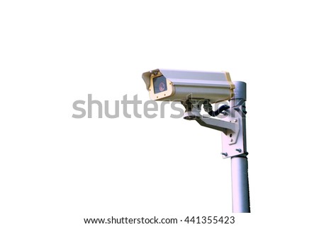 CCTV Camera on the white background
