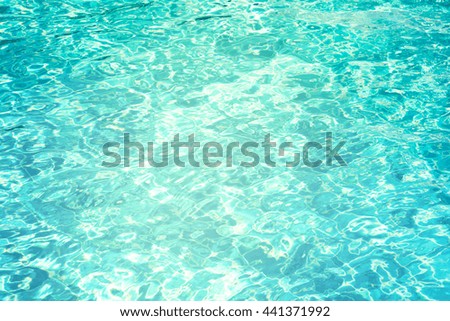 Patterns of movement of water in the pool.