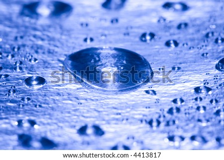 blue water drop for background