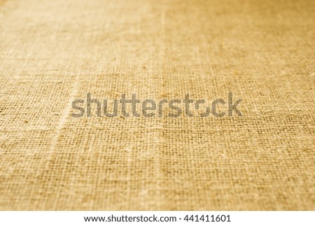linen fabric background blur . Cotton cloth bag