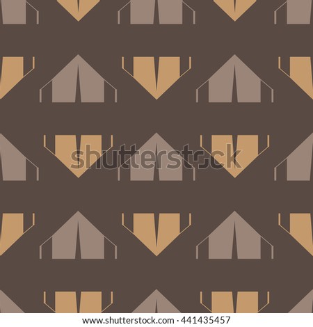 Brown tent new seamless pattern.