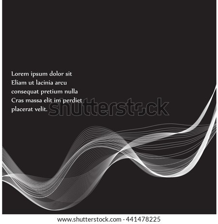 Smoke waves Vector illustration Design brochure template