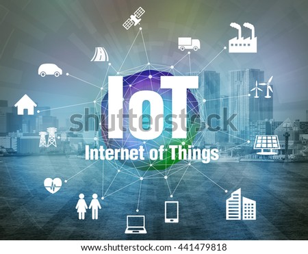 various smart devices and mesh network, internet of things, wireless sensor network, abstract image visual